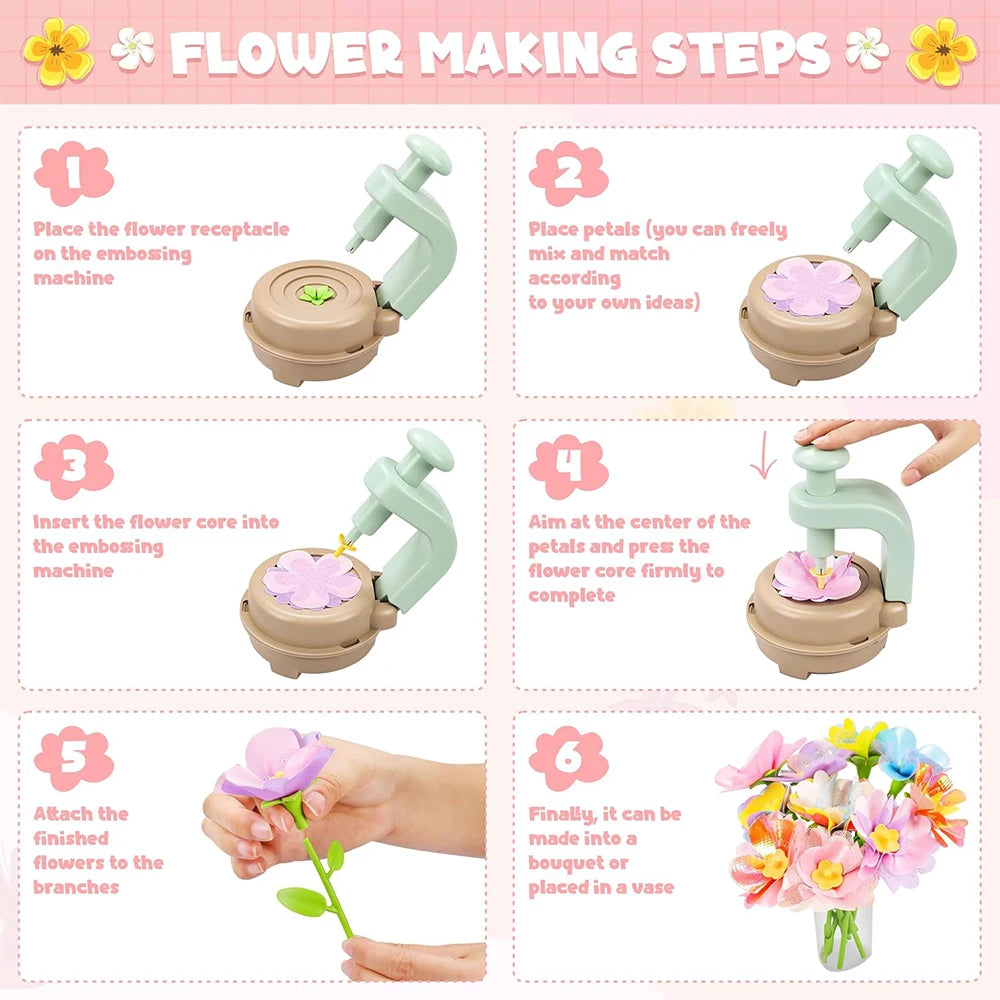 BloomCraft™ Kit de Flores 🌸 — Presiona, Crea y Juega