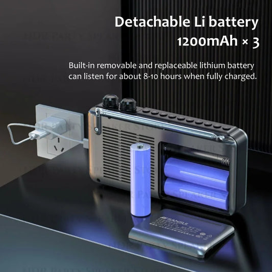 WaveSync Pocket Radio With Bluetooth Entertainment Anywhere Power Outages