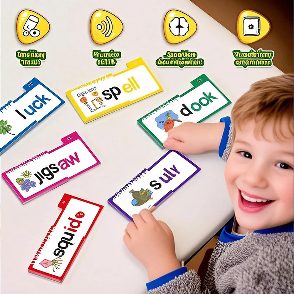 Lectura Flip Book 30 Libros Flip de Leer y Rimar Libros Flip de Familias de Palabras Tarjetas Didácticas Tarjetas de Vocabulario ABC Lectura Educativa
