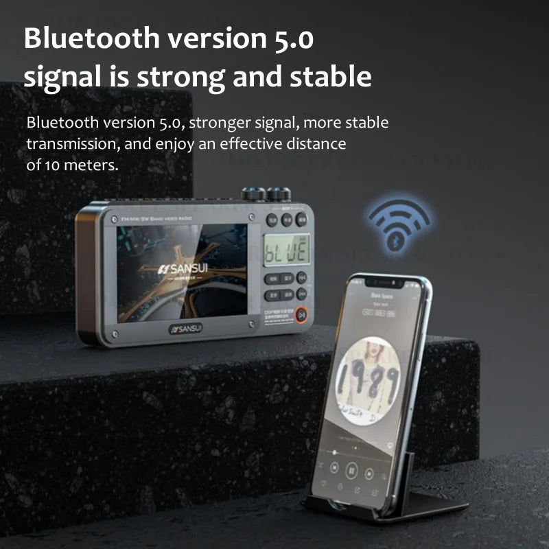 WaveSync Pocket Radio With Bluetooth Entertainment Anywhere Power Outages