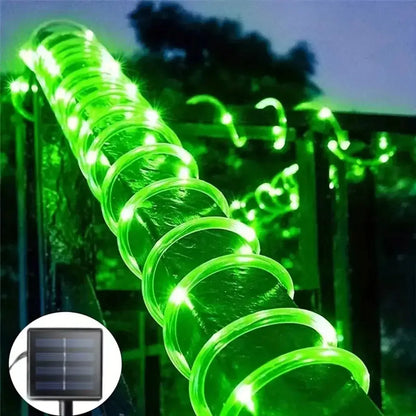 1pc Solar LED String Light 50LED Tube Rope String Lights With 8 Modes AliExpress