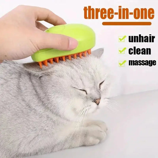 Mango Design Pet Spray Brush, Massage Bathing Comb For Dog & Cat