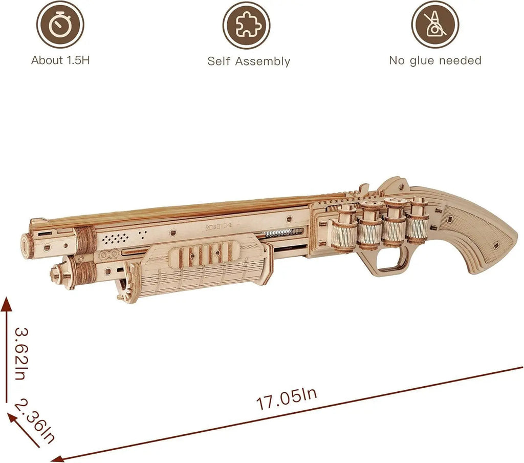 SkillStrike: DIY Wooden Toy Gun Robotime Global Store