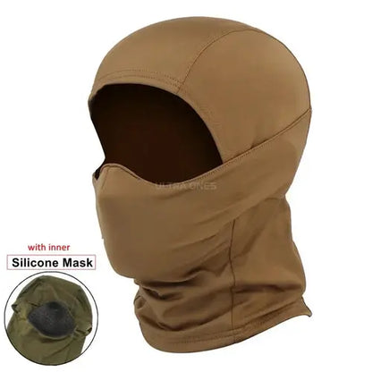 Tactical Balaclava Mask Windproof Silicone Outdoor Headgear