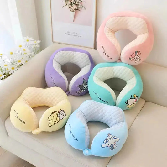 Cartoon Sanrio Kuromi U-shaped Neck Pillow Protecting Cervical Pillow