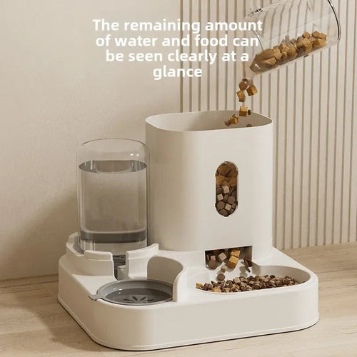 Automatic Feeder Cat Dog Food Bowl With Water Fountain Pet Large Capacity Raised Stand Dish Bowl For Cat Drinker Accessories AliFree Day Store