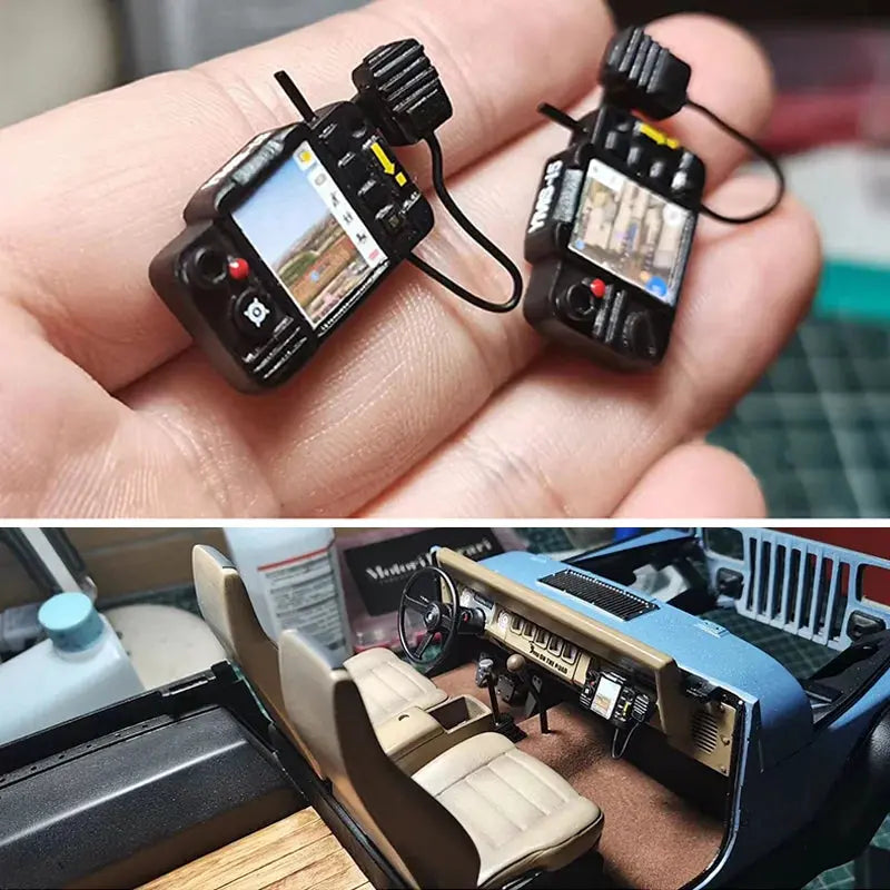 Modelos de simulación Mini dispositivos de navegación GPS de coche para Tamiya RC 1/14