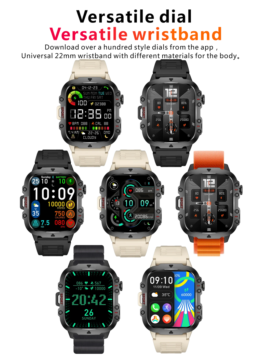 Smart Watch for Xiaomi Military GPS Tracker Men IP68 5ATM Outdoor Sports Fitness Tracker Health Monitor 1.96" BT Call Smartwatch LIGE SmartWatch Official Store