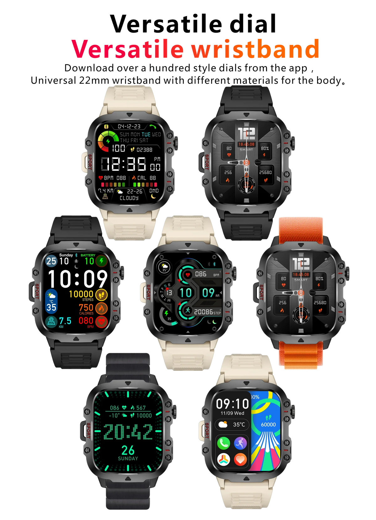 Smart Watch for Xiaomi Military GPS Tracker Men IP68 5ATM Outdoor Sports Fitness Tracker Health Monitor 1.96" BT Call Smartwatch LIGE SmartWatch Official Store