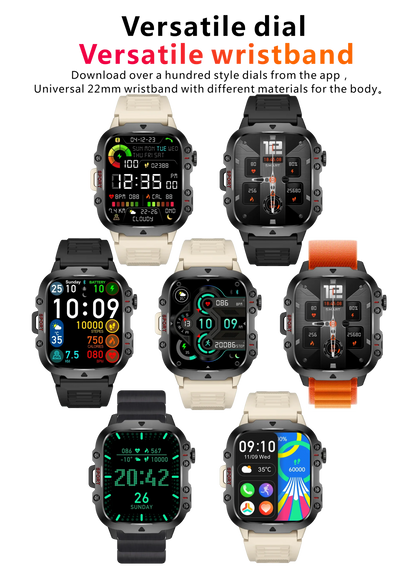 Smart Watch for Xiaomi Military GPS Tracker Men IP68 5ATM Outdoor Sports Fitness Tracker Health Monitor 1.96" BT Call Smartwatch LIGE SmartWatch Official Store