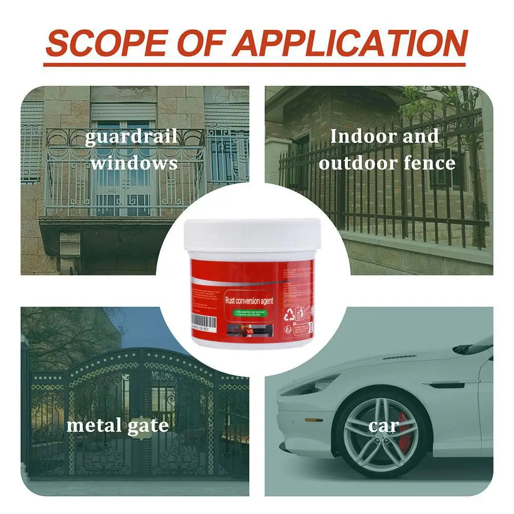 1/2/3PCS Rust Converter for Metal,Water-Based Rust Remover Anti-Rust Paint, Rust Removal Converter Metallic Paint with Brush