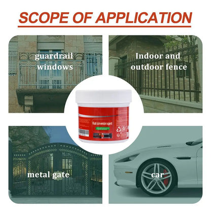 1/2/3PCS Rust Converter for Metal,Water-Based Rust Remover Anti-Rust Paint, Rust Removal Converter Metallic Paint with Brush