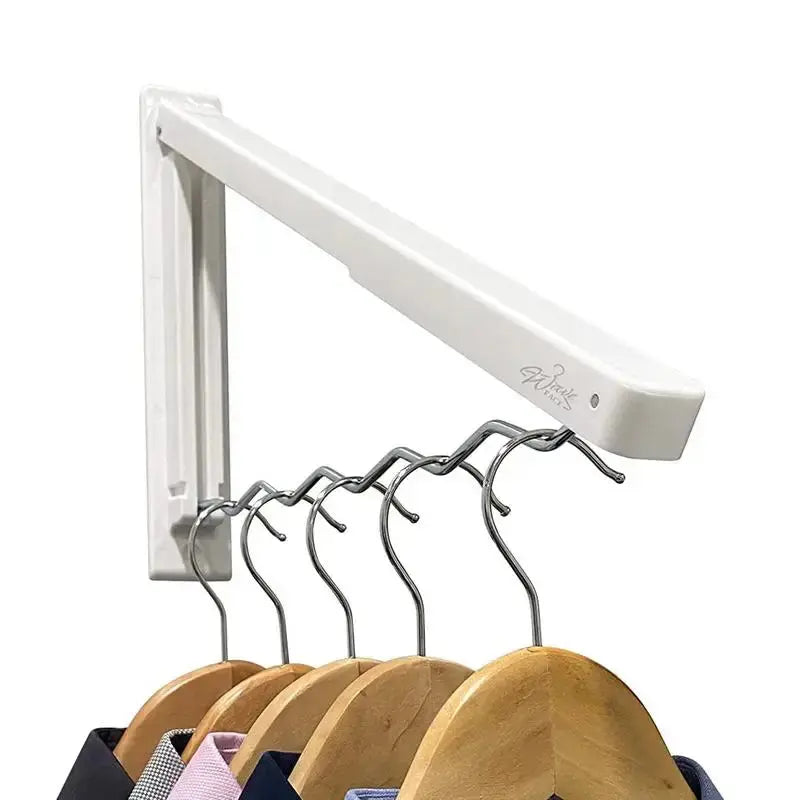 Clothes Hanger Retractable Cloth Drying Rack Folding Wall Mount Indoor