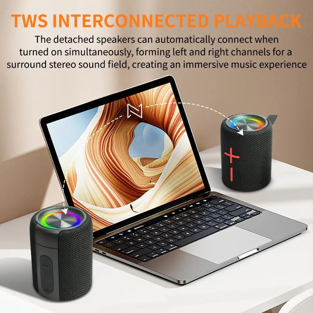 SplitSound™ Altavoz Bluetooth 🔊✨ — Estéreo magnético 2 en 1