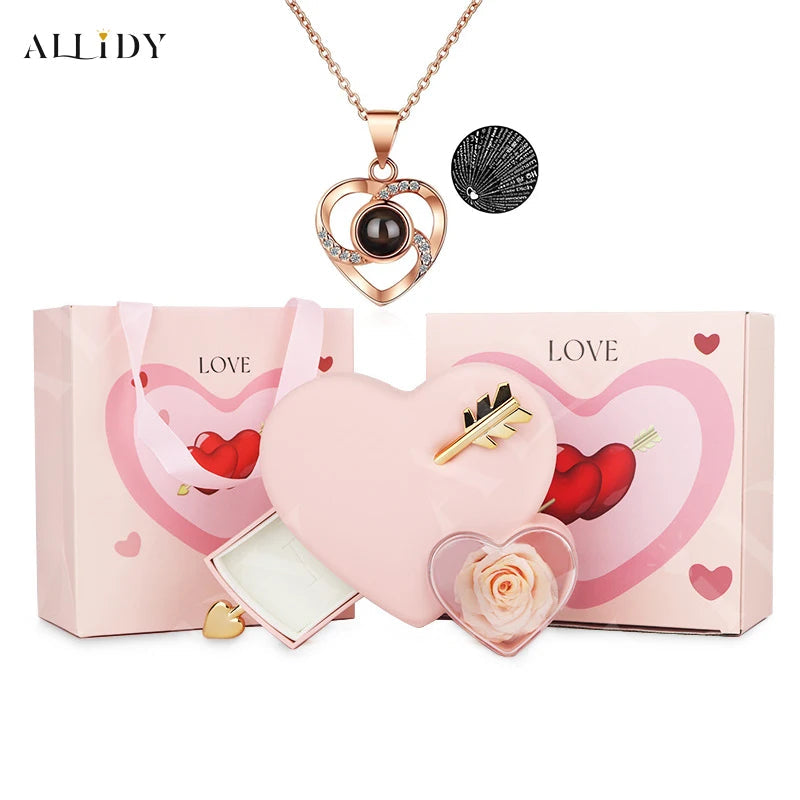 Romantic Heart-Piercing Rose Jewelry Box – A Timeless Valentine’s Keepsake Allidy Jewelry & Watches Store