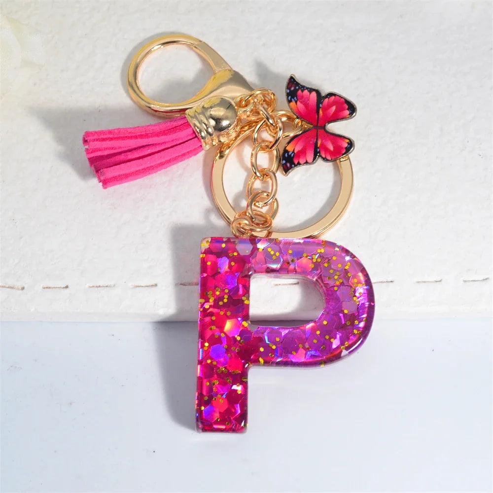 CharmFlair™ – Personalized Butterfly Tassel Keychain 💖