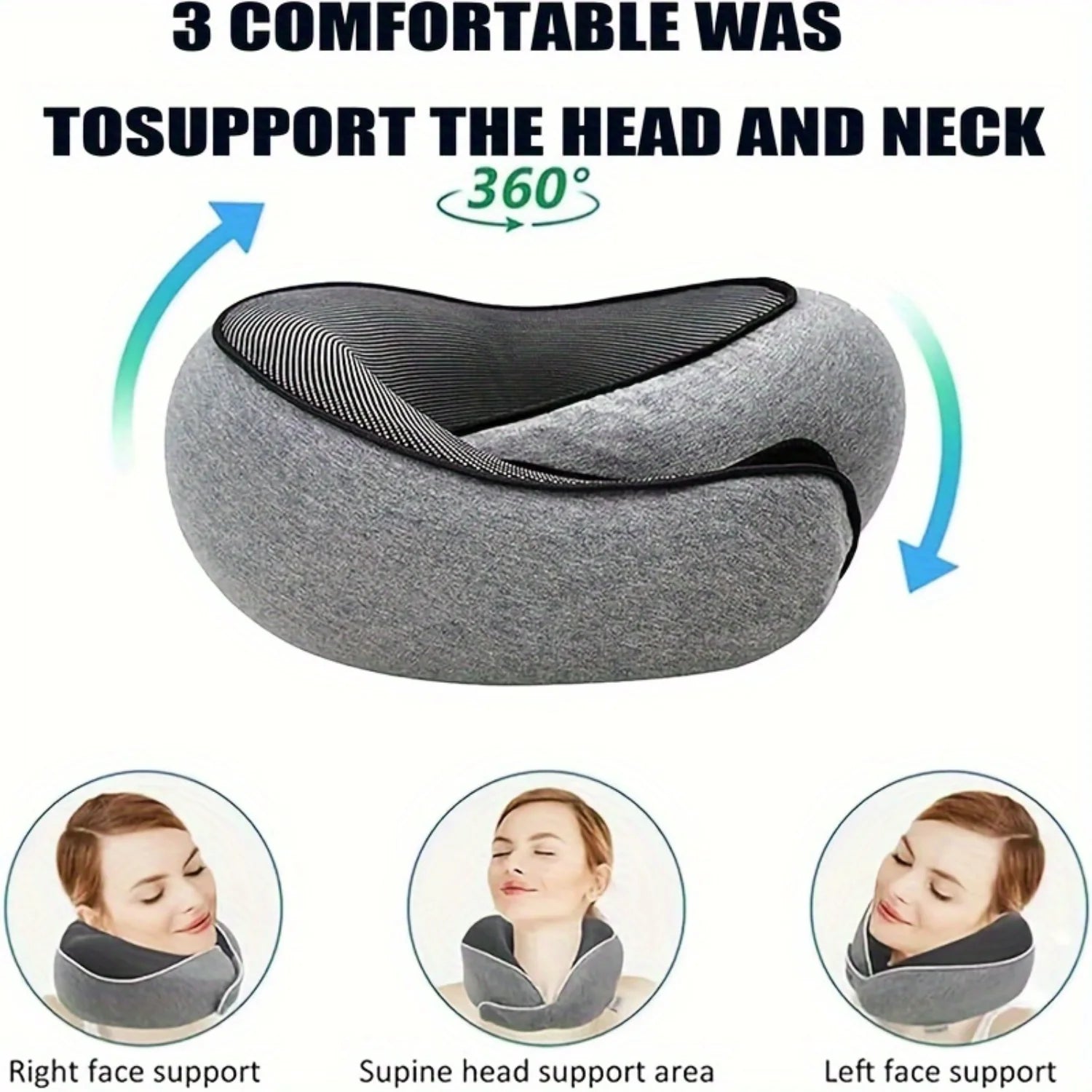 Wander Plus Memory Foam Travel Pillow - Hypoallergenic Portable Neck AliExpress
