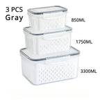 Clear Fresh-Keeper Box – Drain Basket for Veggies & Fruits!