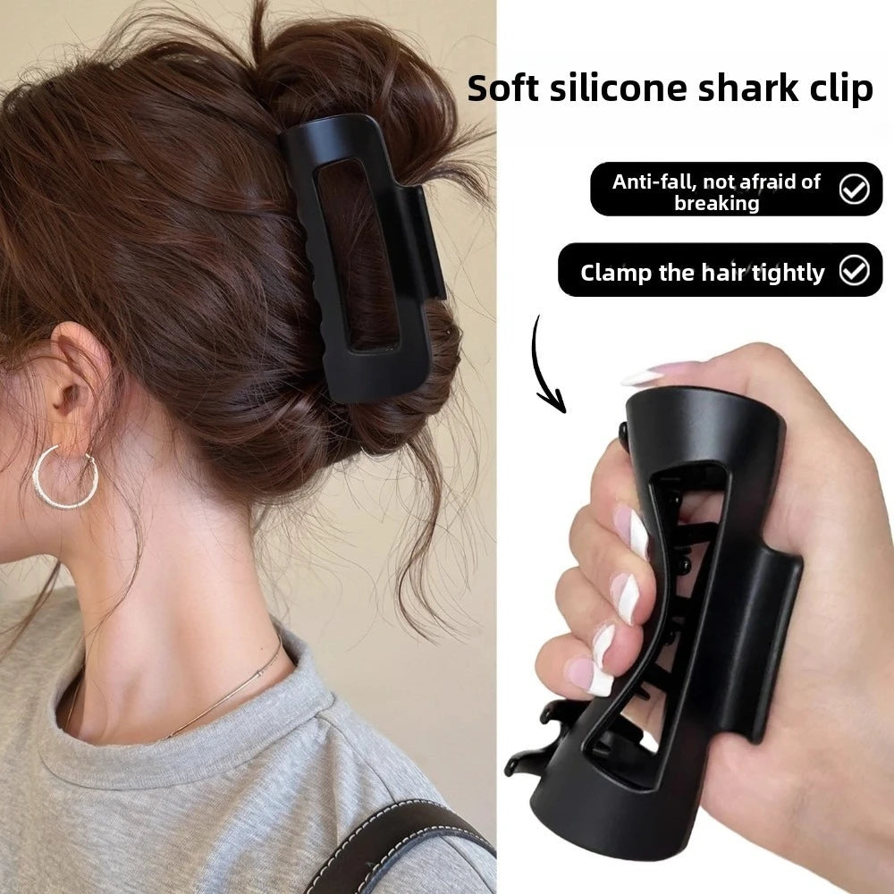 Soft Rubber Hair Clip Shark Clip Safe Soft Silicone Anti Collision Anti Fall Protect Head Hair Claws Hair Accessories for Women