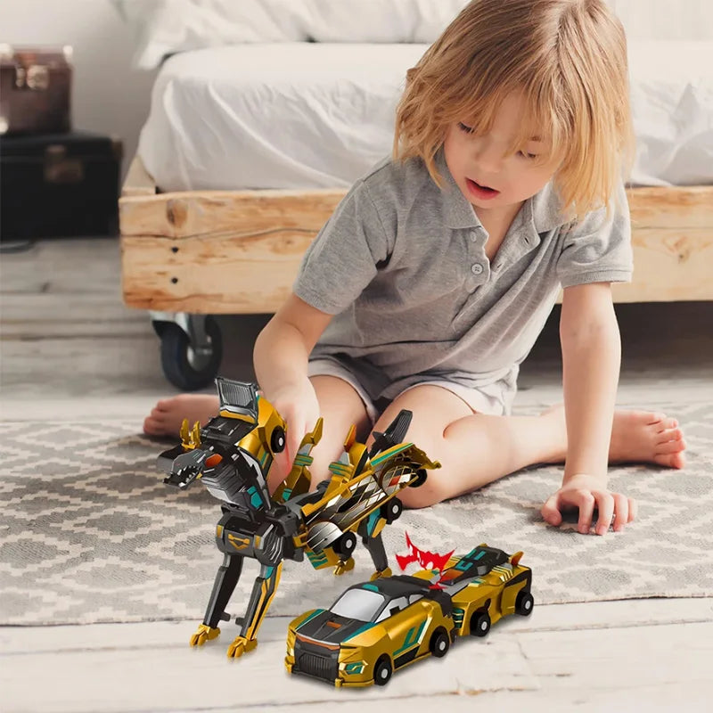 Crash to Dino: Collision-Changing Car Toy