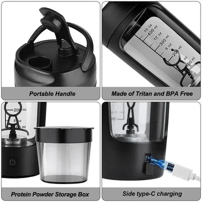 650ml USB Electric Portable Whey Protein  Shaker bottle  Fully