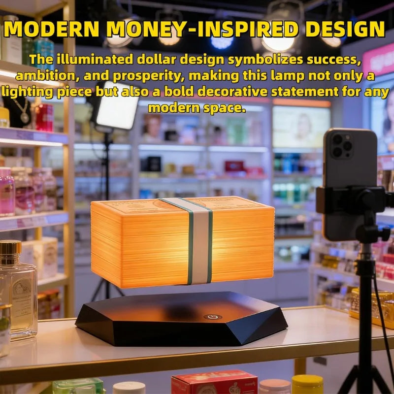 CashFloat™ Money Lamp 💸✨ — Levitating Luxury for Your Desk