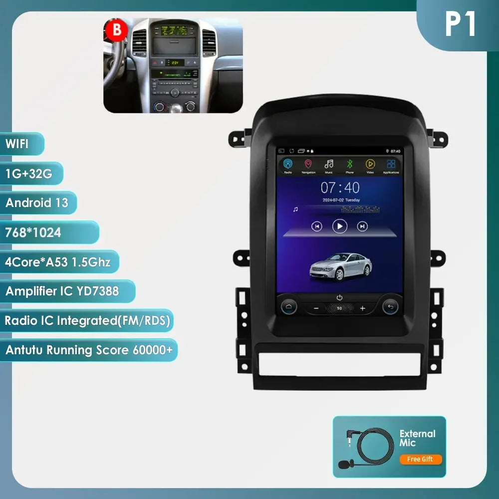 Chevrolet Captiva Sport 2006 - 2012 Multimedia Hizpo Auto Radio Global Store