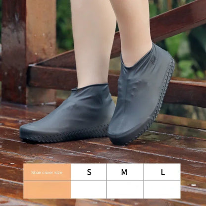 1Pair Reusable Waterproof Rain Shoe Covers Silicone Outdoor Rain Boot Overshoes Walking Shoes Protectors Shoes Cover