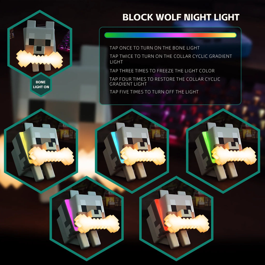 BlockBuddy™ Wolf Lamp 🎮✨ — Brighten Your Gaming Space