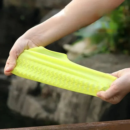 1Pair Reusable Waterproof Rain Shoe Covers Silicone Outdoor Rain Boot Overshoes Walking Shoes Protectors Shoes Cover