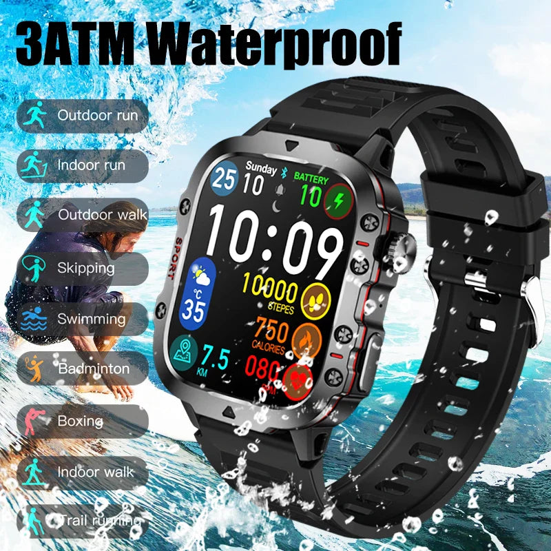 Smart Watch for Xiaomi Military GPS Tracker Men IP68 5ATM Outdoor Sports Fitness Tracker Health Monitor 1.96" BT Call Smartwatch LIGE SmartWatch Official Store