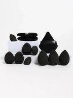 12-Piece All-Purpose Makeup Sponge Set, Made of 3 Loose Powder Puffs, 3 Mini Air Cushion Puffs, 3 Beauty Eggs and 3 Mini Beauty Shop Cherry Darling Store