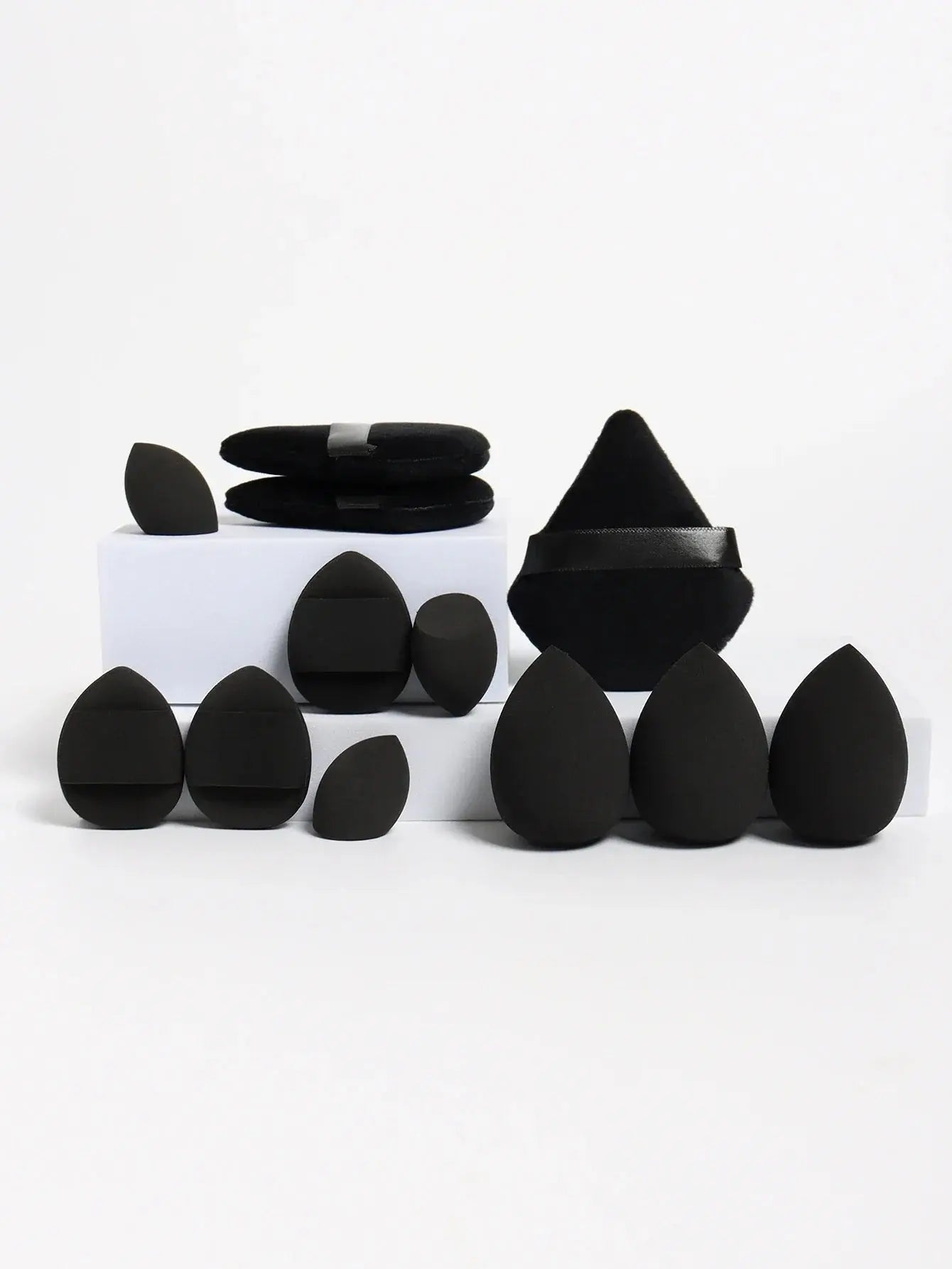 12-Piece All-Purpose Makeup Sponge Set, Made of 3 Loose Powder Puffs, 3 Mini Air Cushion Puffs, 3 Beauty Eggs and 3 Mini Beauty Shop Cherry Darling Store