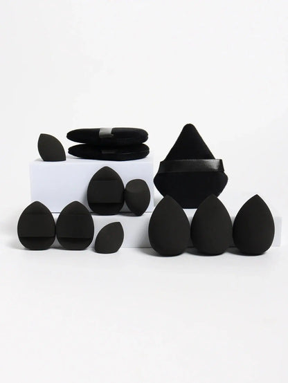 12-Piece All-Purpose Makeup Sponge Set, Made of 3 Loose Powder Puffs, 3 Mini Air Cushion Puffs, 3 Beauty Eggs and 3 Mini Beauty Shop Cherry Darling Store