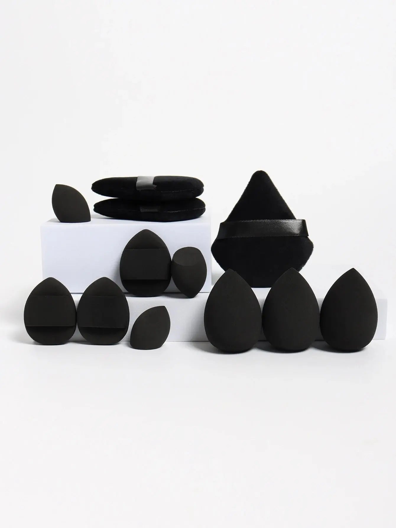 12-Piece All-Purpose Makeup Sponge Set, Made of 3 Loose Powder Puffs, 3 Mini Air Cushion Puffs, 3 Beauty Eggs and 3 Mini Beauty Shop Cherry Darling Store
