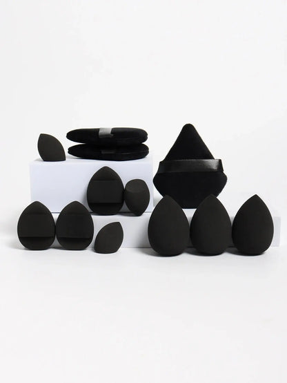 12-Piece All-Purpose Makeup Sponge Set, Made of 3 Loose Powder Puffs, 3 Mini Air Cushion Puffs, 3 Beauty Eggs and 3 Mini Beauty Shop Cherry Darling Store