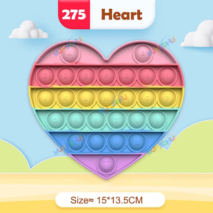 Rainbow Pop Push Bubblle Fidget Anti Stress Relief Toys for Adult Children Special Needs Sensory Toys Interactive Toys for Kids Stone's Store