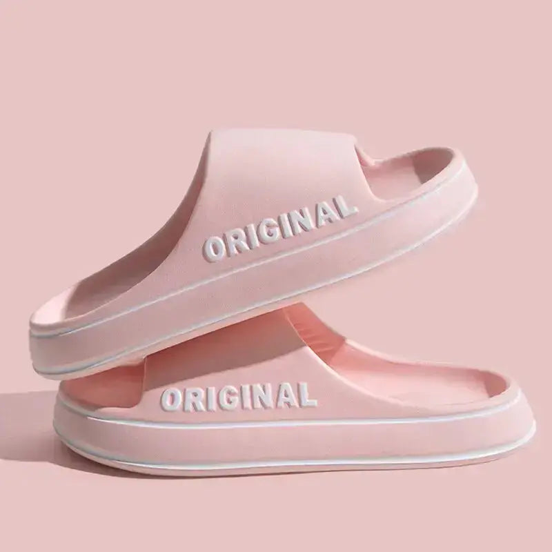  Thick Feslishoet Women Letter Slippers Beach Slides Solid Color Mens Thick