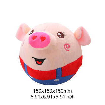 Cartoon Pig Active Moving Pet Plush Toy USB Rechargeable Interactive