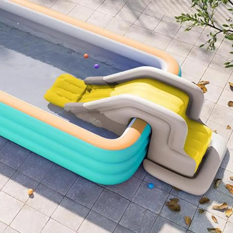 Inflatable Pool Water Slide Outdoor Toy Play Center Water Slides Inflatable Slides for Above Ground Water Play Center