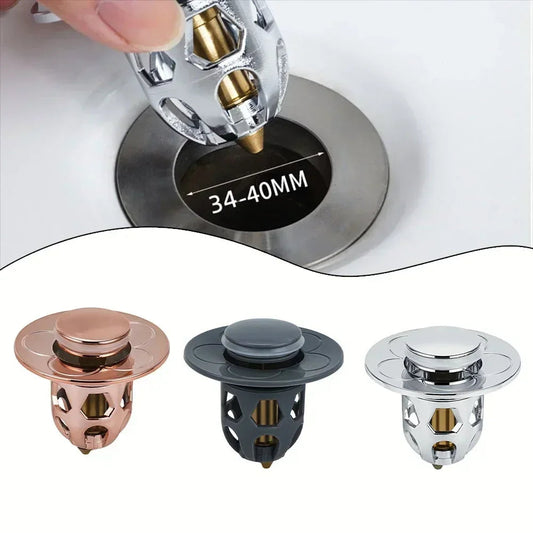 Bathroom Sink Plug Stopper Wash Basin Pop-Up Bounce Core Drain Filter Bathtub Hair Catcher Sink Strainer Bathroom Accessories Bestbuy Tools Store