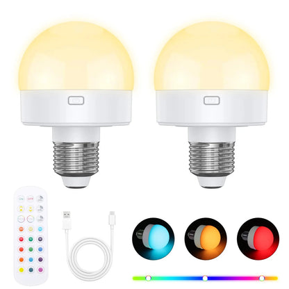 Glow Anywhere: Rechargeable Remote LED Bulb