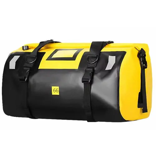 Bolsa Seca Impermeable para Moto con Reflectores, Bolsa de Viaje Duffle Trasera Esquí