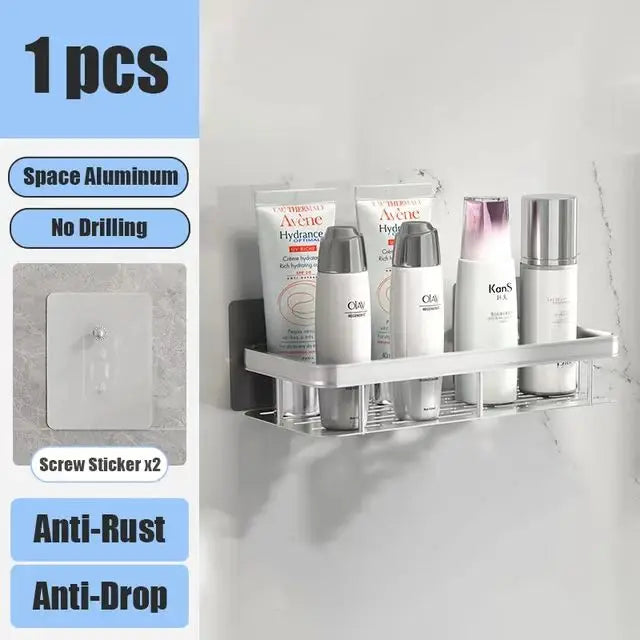 No Drill Wall Mounted Bathroom Shelf Shop1103677105 Store