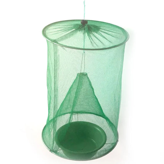 Hanging Flies Net Traps Reusable Folding Insects Pest Traps Practical Outdoor Fly Catcher Pest Control Tool for Courtyard Garden