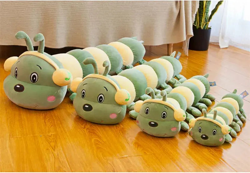 [Novedad] 40~90cm colorido de peluche de oruga de dibujos animados, muñeco suave y cómodo