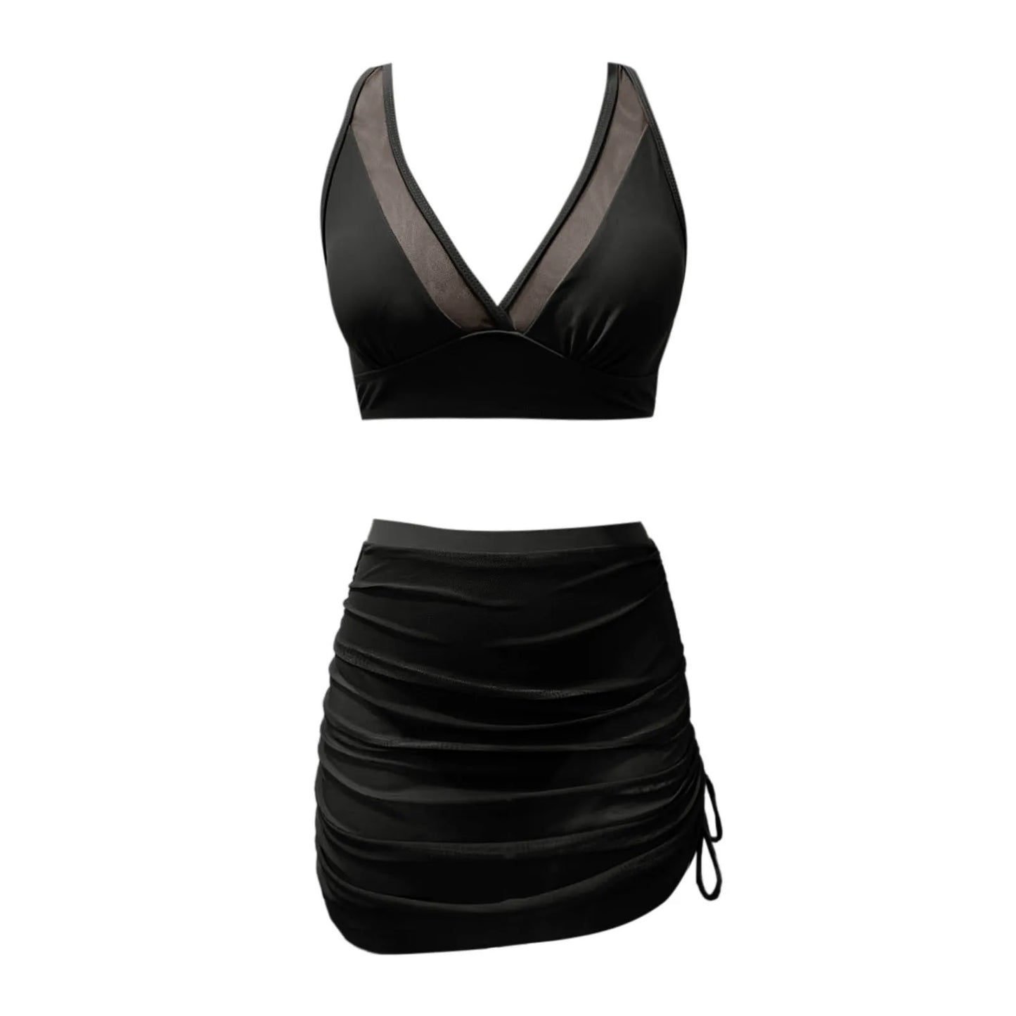 Glam Sheer Skirt Bikini Set