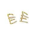 2024 premium light luxury four claw row earrings design sense