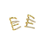 2024 premium light luxury four claw row earrings design sense