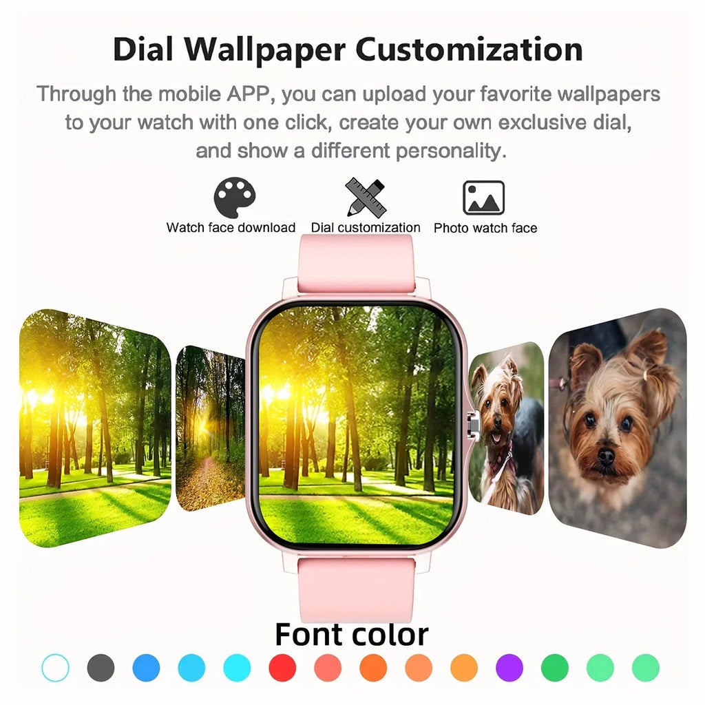 Smartwatch1.83 inch Voice Assistant  Bluetooth Call Sports Fitness Hot Selling Smartwatch Men Women For Android iOS 2024 New Original Smart Watch Factory TOP1 Store